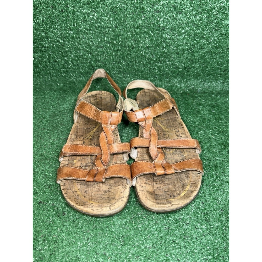 Abeo Bea Braid‎ Gladiator Brown Leather Summer Sandals Womens Size 9.5 Narrow - Picture 5 of 9